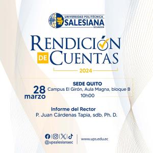 Afiche de la Rendición de Cuentas - Informe del Rector 2024